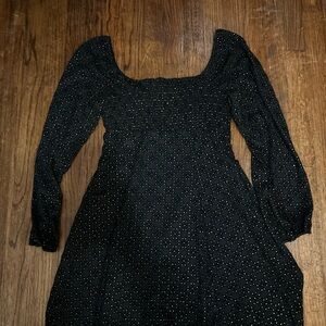 Cutsie girl, fun girl! Black and Gold Dress